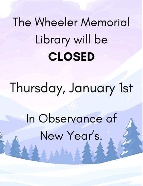 CLOSED FOR NEW YEARS