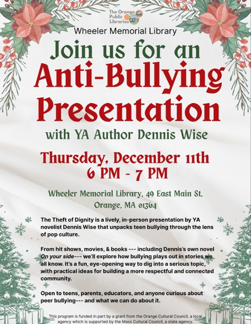 Anti-Bullying Presentation with YA Author Dennis Wise