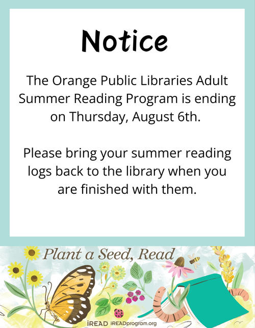Adult Summer Reading Program Ends